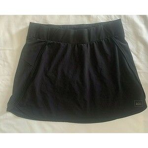 REI Womens Black Skort Stretch Pull on Elastic Drawstring Size XS